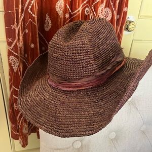 COPY - NWOT Frye raffia Dean cowboy hat in umber size m/l